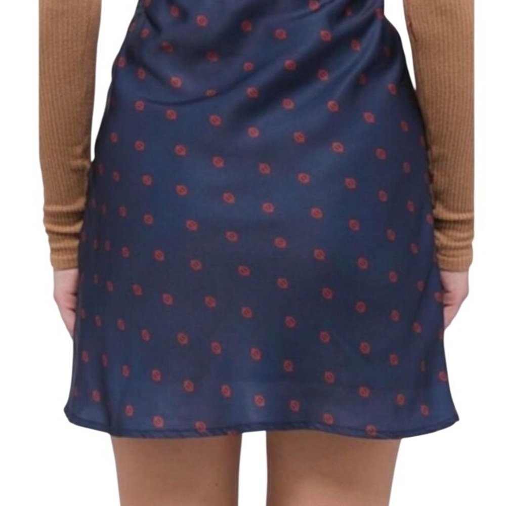 Urban Outfitters Mini‎ Skirt Navy Blue Orange Floral Print S Small